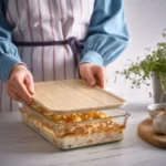ظرف غذا با درب بامبو مستطیلی/شیشه ای بزرگ 3.1 لیتر ایکیا مدل IKEA 365+