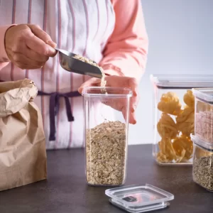 ظرف غذای خشک دربدار ست 6 عددی شفاف ایکیا مدل KORALLVIPPA