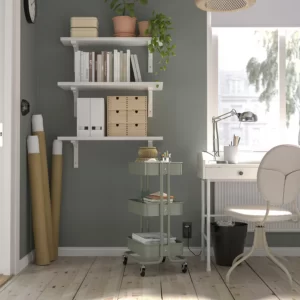 ترولی سفید 35x45x77 سانتی متر ایکیا مدل RÅSKOG