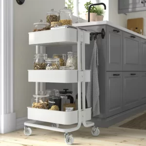 ترولی سفید 35x45x77 سانتی متر ایکیا مدل RÅSKOG