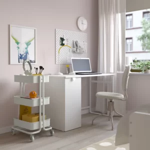 ترولی سفید 35x45x77 سانتی متر ایکیا مدل RÅSKOG