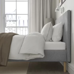 قاب تخت روکش دار بژ/خاکستری 160x200 سانتی متر ایکیا مدل TÄRNKULLEN