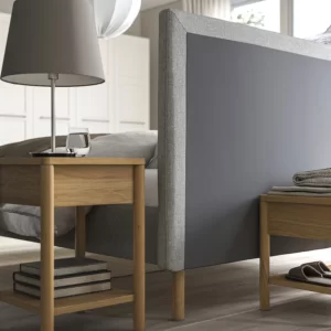 قاب تخت روکش دار بژ/خاکستری 160x200 سانتی متر ایکیا مدل TÄRNKULLEN