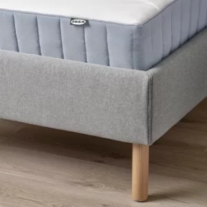 قاب تخت روکش دار بژ/خاکستری 160x200 سانتی متر ایکیا مدل TÄRNKULLEN