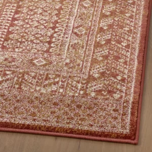 فرش کم پرز قرمز/سفید ایکیا 160x235 سانتی متر مدل BORRIDSÖ