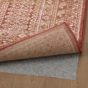 فرش کم پرز قرمز/سفید ایکیا 160x235 سانتی متر مدل BORRIDSÖ