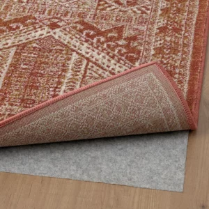 فرش کم پرز قرمز/سفید ایکیا 80x150 سانتی متر مدل BORRIDSÖ