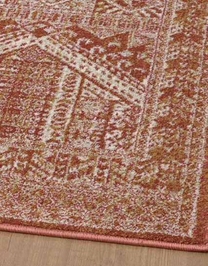 فرش کم پرز قرمز/سفید ایکیا 80x150 سانتی متر مدل BORRIDSÖ