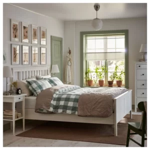 قاب تخت سفید رنگ/لوروی سایز ۱۶۰x۲۰۰ ایکیا مدل HEMNES