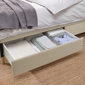 تخت خواب کشو دار بژ سایز ۱۶۰x۲۰۰ سانتی‌متر ایکیا مدل IDANÄS
