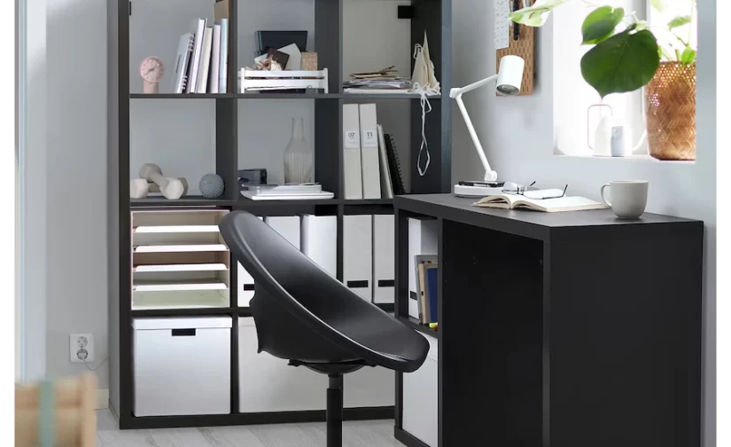 میز تحریر مشکی-قهوهای ایکیا مدل KALLAX