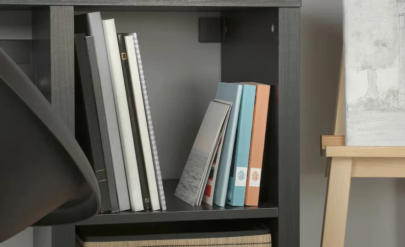 میز تحریر مشکی-قهوهای ایکیا مدل KALLAX