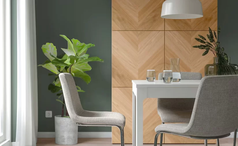 صندلی بژ/قهوه‌ای ایکیا مدل LUSTEBO