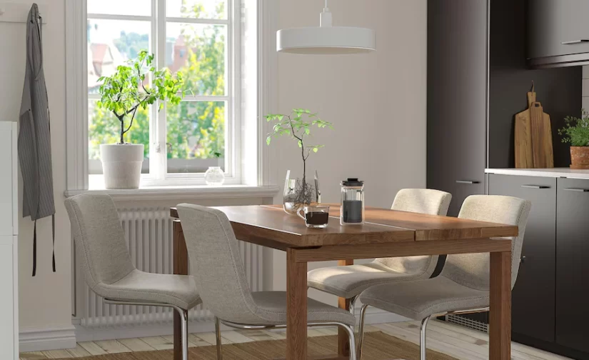 صندلی بژ/قهوه‌ای ایکیا مدل LUSTEBO