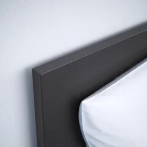 قاب تخت بلند با ۲ جعبه ذخیره‌سازی مشکی-قهوه‌ای ایکیا ۱۶۰x۲۰۰ مدل MALM