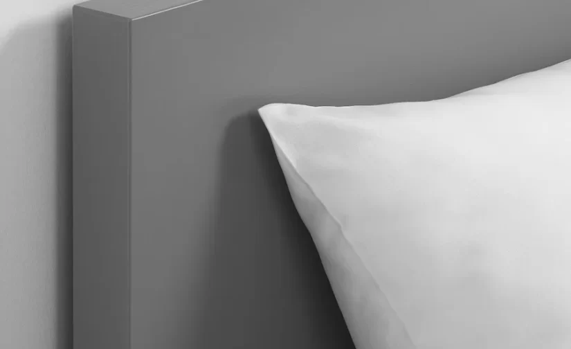 قاب تخت بلند دارای ۲ جعبه نگهداری خاکستری ایکیا ۱۶۰x۲۰۰ مدل MALM