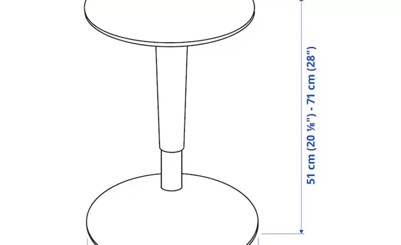 تکیه‌گاه ایستاده سفید/آبی تیره ایکیا مدل NILSERIK