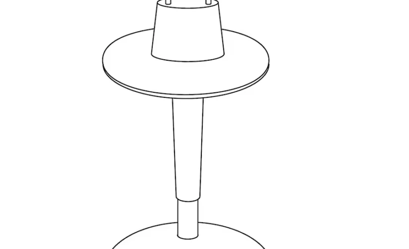 تکیه‌گاه ایستاده سفید/آبی تیره ایکیا مدل NILSERIK