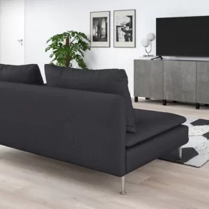 مبل راحتی 3 نفره خاکستری تیره ایکیا مدل SÖDERHAMN