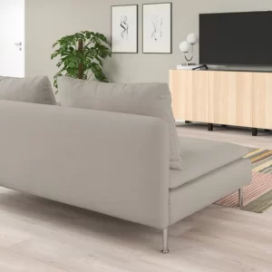 مبل راحتی 3 نفره بژ روشن ایکیا مدل SÖDERHAMN