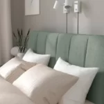 قاب تخت روکش شده خاکستری-سبز ایکیا سایز 160x200 سانتی متر مدل TÄLLÅSEN