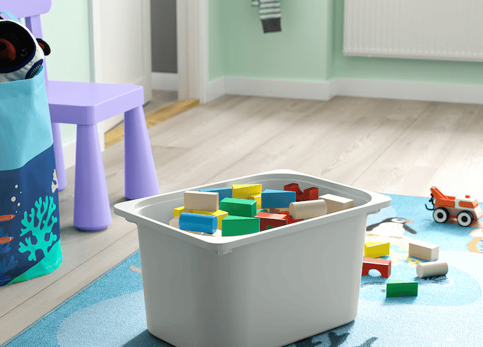 دراور 6 کشو سفید/سبز روشن/خاکستری ایکیا مدل TROFAST