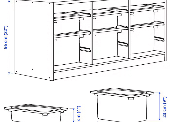 دراور 6 کشو سفید/سبز روشن/قرمز ایکیا مدل TROFAST