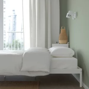 چارچوب تخت سفید 160x200 سانتی متر ایکیا مدل VEVELSTAD