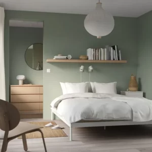 چارچوب تخت سفید 160x200 سانتی متر ایکیا مدل VEVELSTAD