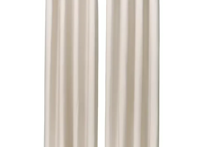 یک جفت پرده بژ همراه با حلقه سایز ۱۴۵x۳۰۰ ایکیا مدل GINSTMOTT