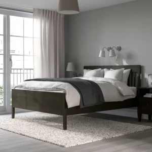 قاب تخت قهوه ای تیره سایز ۱۶۰x۲۰۰ ایکیا مدل IDANÄS