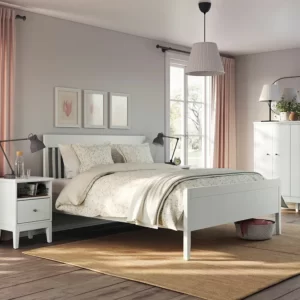 قاب تخت سفید سایز ۱۶۰x۲۰۰ ایکیا مدل IDANÄS