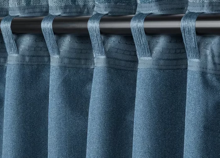 یک جفت پرده ضخیم آبی روشن/با نوار تزئینی ایکیا مدل LÖNNSTÄVMAL