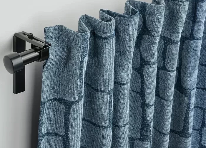 یک جفت پرده ضخیم آبی روشن/با نوار تزئینی ایکیا مدل LÖNNSTÄVMAL