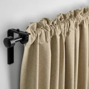 یک جفت پرده‌ ضخیم زرد/بژ با نوار تزئینی ایکیا 135*300 مدل ROSENMANDEL