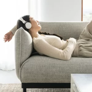 مبل راحتی سه نفره به همراه کاناپه راحتی رنگ خاکستری روشن ایکیا مدل ÄPPLARYD