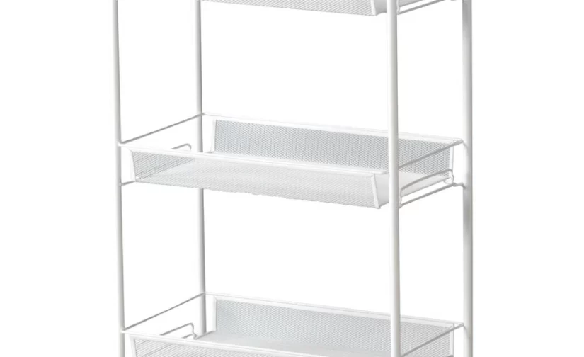 ترولی سفید سایز ۲۶x۴۸x۷۷ ایکیا مدل HORNAVAN