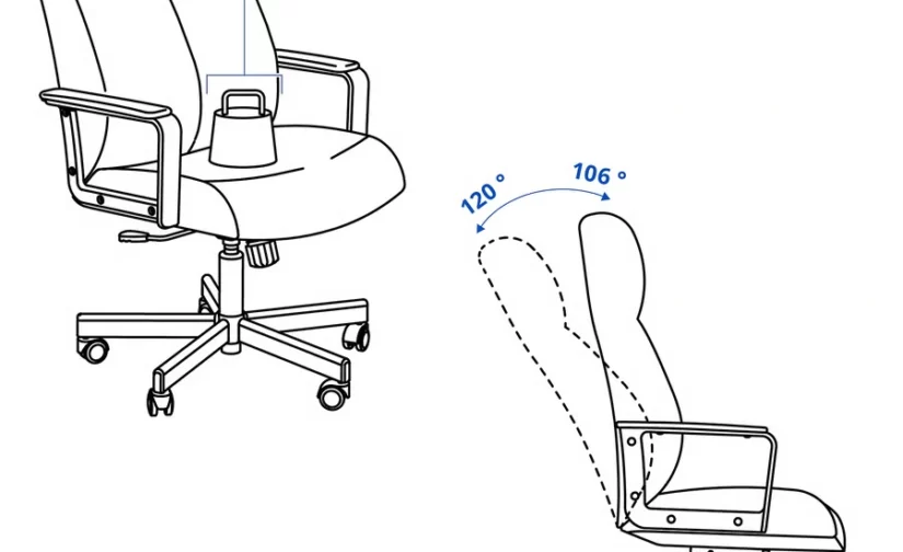 صندلی گردان بژ موروم ایکیا مدل MILLBERGET