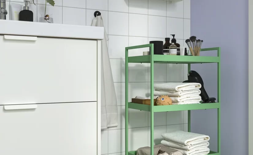 ترولی سبز روشن سایز ۵۰.۵x۳۰x۸۳ ایکیا مدل NISSAFORS