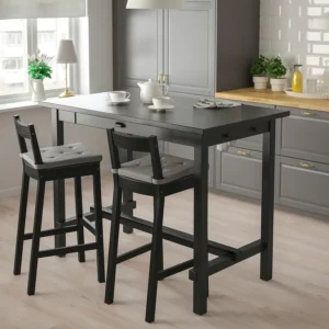 میز بار مشکی سایز ۱۴۰x۸۰x۱۰۵ ایکیا مدل NORDVIKEN