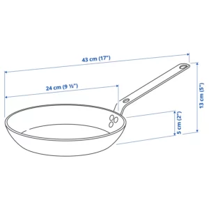 ماهیتابه فولاد کربنی سایز 24 ایکیا مدل VARDAGEN
