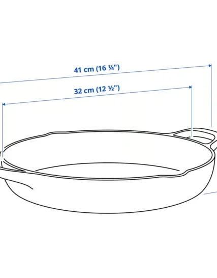 ماهیتابه چدنی سایز ۳۲ سانتی‌متر ایکیا مدل VARDAGEN