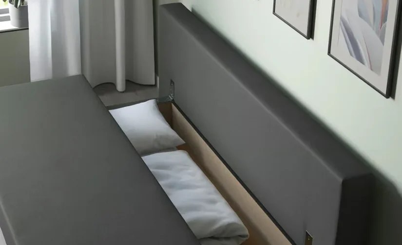 مبل تختخواب شو سه نفره، کنیسا، خاکستری تیره ایکیا مدل ÄLVDALEN