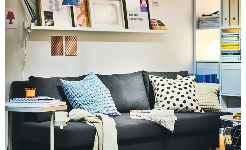 مبل تختخواب شو سه نفره، کنیسا، خاکستری تیره ایکیا مدل ÄLVDALEN