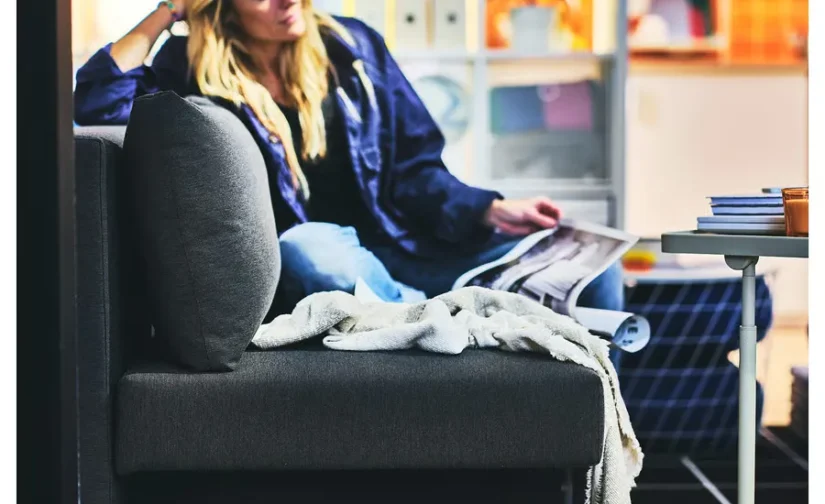 مبل تختخواب شو سه نفره، کنیسا، خاکستری تیره ایکیا مدل ÄLVDALEN