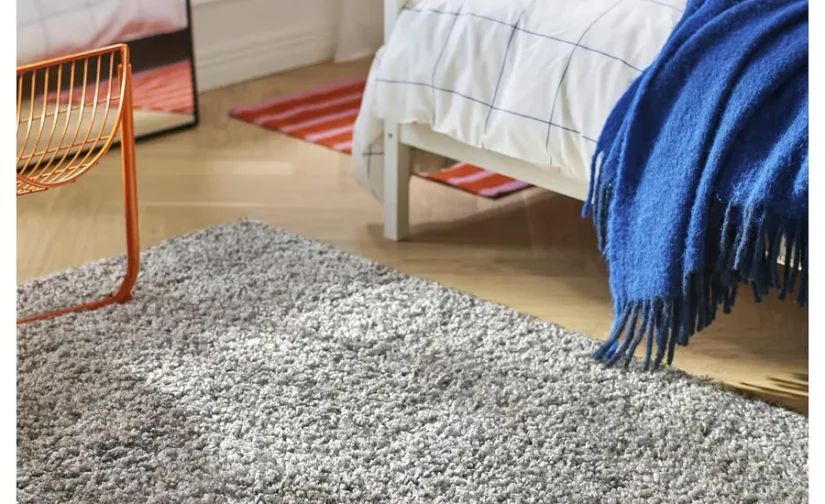 فرش پرز بلند خاکستری سایز ۱۲۰x۱۸۰ ایکیا مدل ÄRENDE