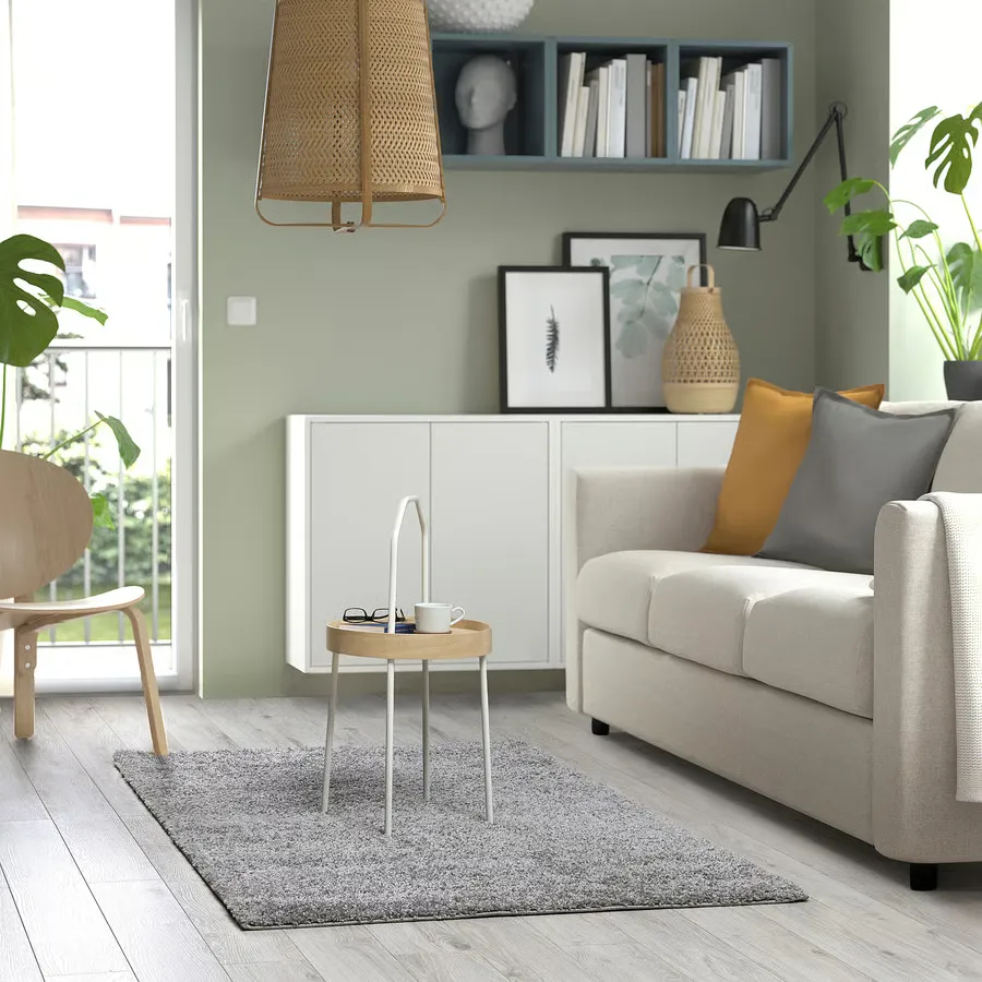 فرش پرز بلند خاکستری سایز ۱۲۰x۱۸۰ ایکیا مدل ÄRENDE