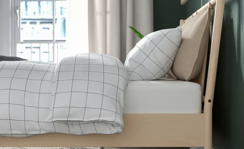 قاب تخت روکش توس سایز ۱۶۰x۲۰۰ ایکیا مدل BJÖRKSNÄS