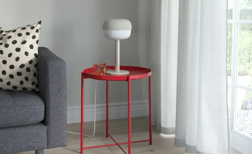 چراغ رومیزی بژ ۳۶ سانتیمتری ایکیا مدل BLÅSVERK