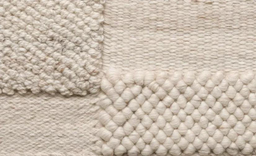 فرش دستباف کم پرز بژ سایز ۱۷۰x۲۴۰ ایکیا مدل BRÖNDEN